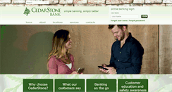 Desktop Screenshot of cedarstonebank.com